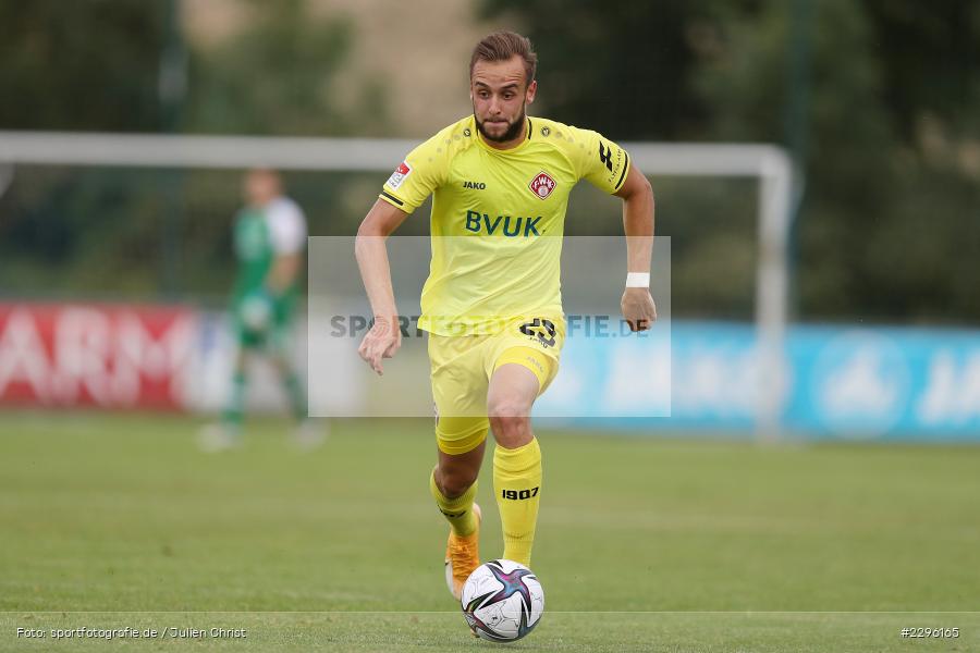 David Kopacz, Sportplatz Am Sonnenstuhl, Randersacker, 23.06.2021, Freundschaftsspiele, Regionalliga Bayern, 3. Liga, DFB, sport, action, Fussball, Deutschland, Juni 2021, Saison 2021/2022, TSV, FWK, TSV Aubstadt, FC Würzburger Kickers - Bild-ID: 2296165