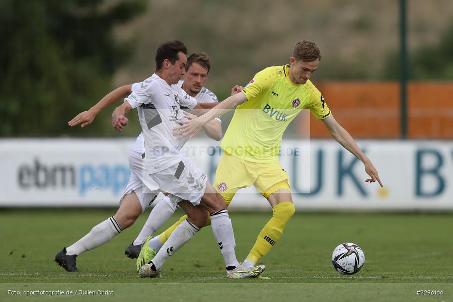 Maximilian Breunig, Sportplatz Am Sonnenstuhl, Randersacker, 23.06.2021, Freundschaftsspiele, Regionalliga Bayern, 3. Liga, DFB, sport, action, Fussball, Deutschland, Juni 2021, Saison 2021/2022, TSV, FWK, TSV Aubstadt, FC Würzburger Kickers - Bild-ID: 2296166