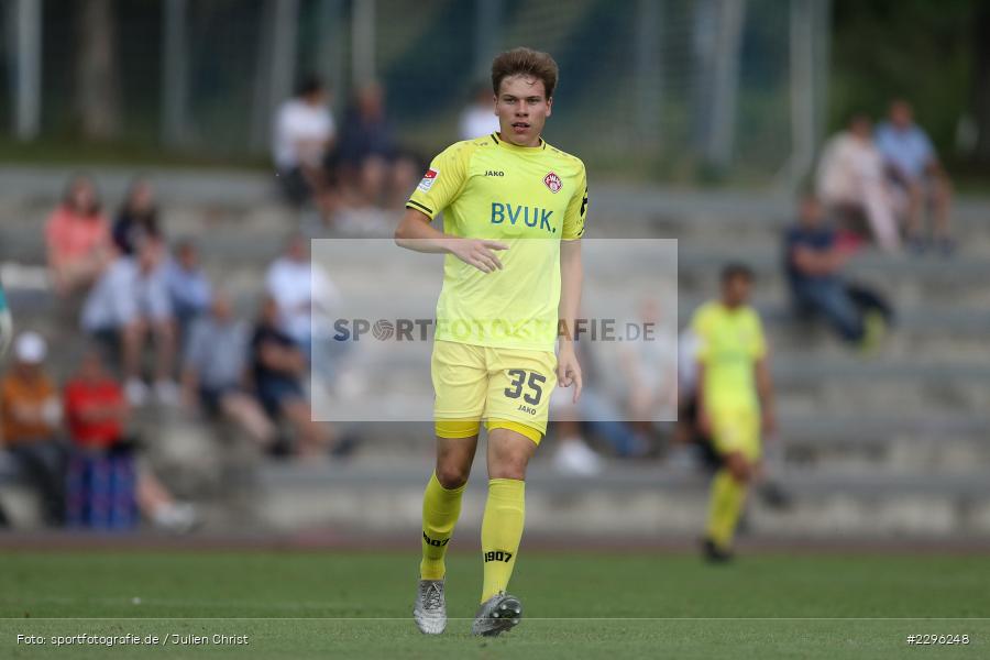 Kilian Senkbeil, Sportplatz Am Sonnenstuhl, Randersacker, 23.06.2021, Freundschaftsspiele, Regionalliga Bayern, 3. Liga, DFB, sport, action, Fussball, Deutschland, Juni 2021, Saison 2021/2022, TSV, FWK, TSV Aubstadt, FC Würzburger Kickers - Bild-ID: 2296248
