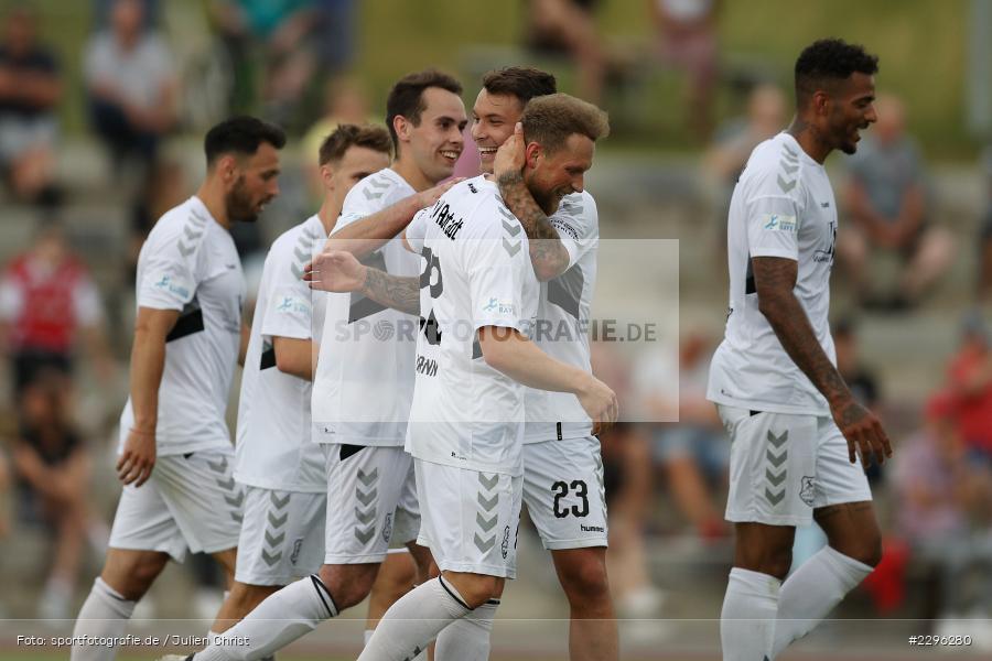 Torjubel, Ingo Feser, Sportplatz Am Sonnenstuhl, Randersacker, 23.06.2021, Freundschaftsspiele, Regionalliga Bayern, 3. Liga, DFB, sport, action, Fussball, Deutschland, Juni 2021, Saison 2021/2022, TSV, FWK, TSV Aubstadt, FC Würzburger Kickers - Bild-ID: 2296280