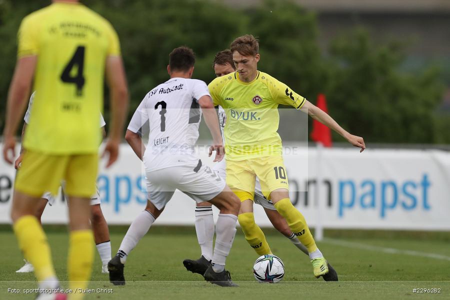 Maximilian Breunig, Sportplatz Am Sonnenstuhl, Randersacker, 23.06.2021, Freundschaftsspiele, Regionalliga Bayern, 3. Liga, DFB, sport, action, Fussball, Deutschland, Juni 2021, Saison 2021/2022, TSV, FWK, TSV Aubstadt, FC Würzburger Kickers - Bild-ID: 2296282