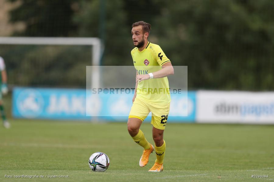 David Kopacz, Sportplatz Am Sonnenstuhl, Randersacker, 23.06.2021, Freundschaftsspiele, Regionalliga Bayern, 3. Liga, DFB, sport, action, Fussball, Deutschland, Juni 2021, Saison 2021/2022, TSV, FWK, TSV Aubstadt, FC Würzburger Kickers - Bild-ID: 2296294