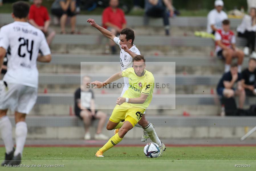 David Kopacz, Sportplatz Am Sonnenstuhl, Randersacker, 23.06.2021, Freundschaftsspiele, Regionalliga Bayern, 3. Liga, DFB, sport, action, Fussball, Deutschland, Juni 2021, Saison 2021/2022, TSV, FWK, TSV Aubstadt, FC Würzburger Kickers - Bild-ID: 2296296