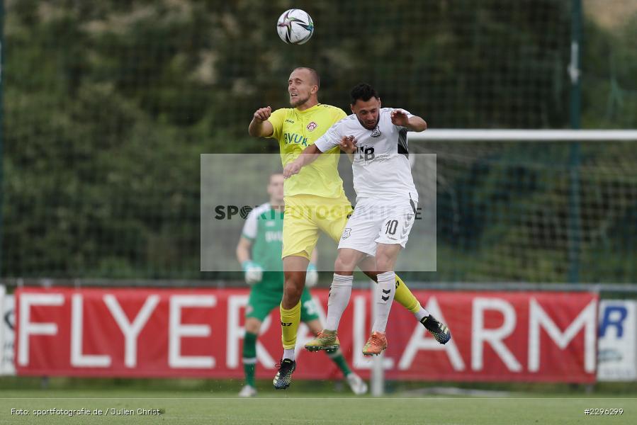 Tobias Kraulich, Sportplatz Am Sonnenstuhl, Randersacker, 23.06.2021, Freundschaftsspiele, Regionalliga Bayern, 3. Liga, DFB, sport, action, Fussball, Deutschland, Juni 2021, Saison 2021/2022, TSV, FWK, TSV Aubstadt, FC Würzburger Kickers - Bild-ID: 2296299