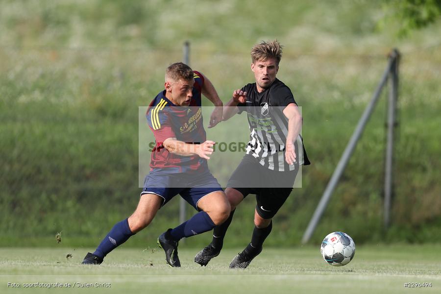 Philipp Gößwein, Timo Rützel, Sportgelände, Retzbach, 25.06.2021, Freundschaftsspiele, sport, action, Fussball, Deutschland, Juni 2021, Saison 2021/2022, BSC, TSV, BSC Aura, TSV Retzbach - Bild-ID: 2296494