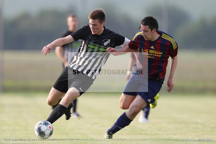 Lukas Wolf, Marvin Gehrsitz, Sportgelände, Retzbach, 25.06.2021, Freundschaftsspiele, sport, action, Fussball, Deutschland, Juni 2021, Saison 2021/2022, BSC, TSV, BSC Aura, TSV Retzbach - Bild-ID: 2296596