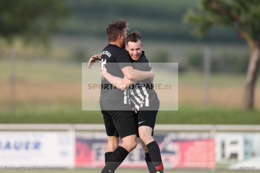 Torjubel, Fabio Harde, Adrian Freier, Sportgelände, Retzbach, 25.06.2021, Freundschaftsspiele, sport, action, Fussball, Deutschland, Juni 2021, Saison 2021/2022, BSC, TSV, BSC Aura, TSV Retzbach - Bild-ID: 2296637