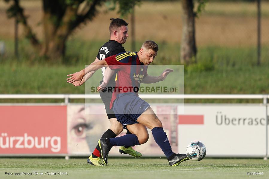Adrian Freier, Timo Rützel, Sportgelände, Retzbach, 25.06.2021, Freundschaftsspiele, sport, action, Fussball, Deutschland, Juni 2021, Saison 2021/2022, BSC, TSV, BSC Aura, TSV Retzbach - Bild-ID: 2296644