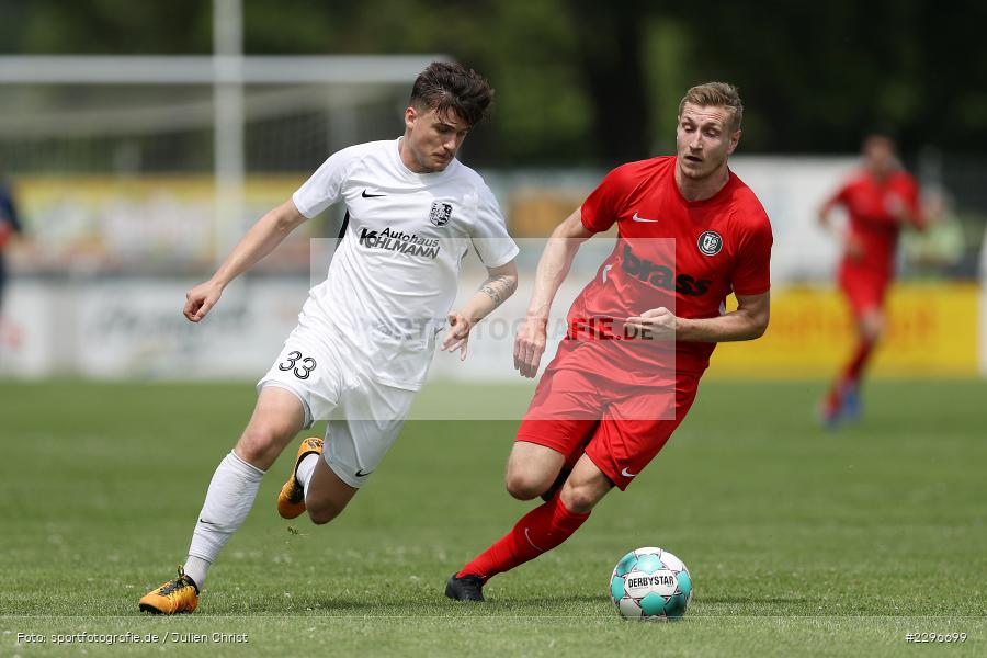 Marco Schiebel, Pascal Jeni, Sportgelände, Karlburg, 27.06.2021, Freundschaftsspiele, sport, action, Fussball, Deutschland, Juni 2021, Saison 2021/2022, TUS, TSV, TuS Frammersbach, TSV Karlburg - Bild-ID: 2296699