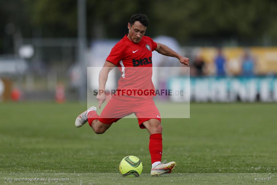 Luca Pfister, Sportgelände, Karlburg, 27.06.2021, Freundschaftsspiele, sport, action, Fussball, Deutschland, Juni 2021, Saison 2021/2022, TUS, TSV, TuS Frammersbach, TSV Karlburg - Bild-ID: 2296737