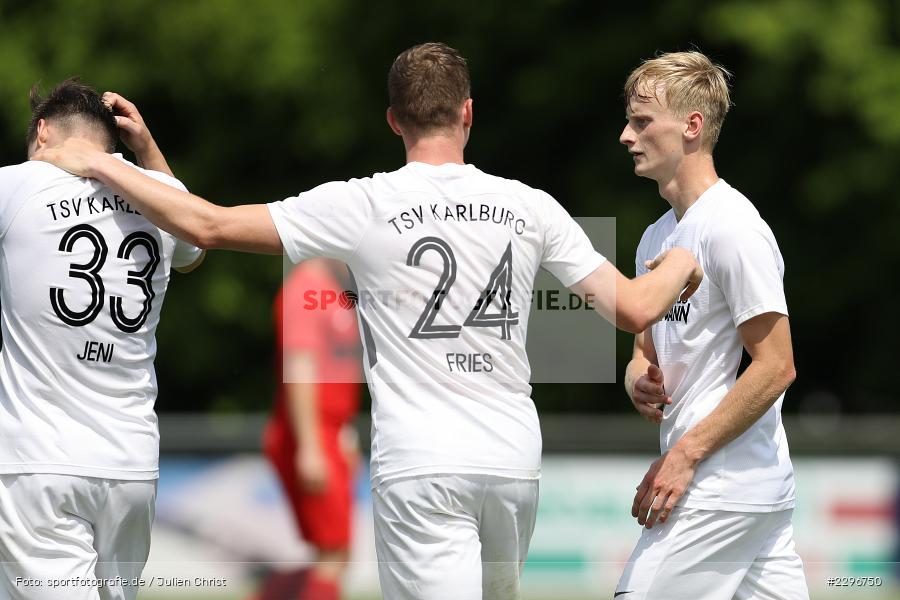 Torjubel, Sebastian Fries, Sportgelände, Karlburg, 27.06.2021, Freundschaftsspiele, sport, action, Fussball, Deutschland, Juni 2021, Saison 2021/2022, TUS, TSV, TuS Frammersbach, TSV Karlburg - Bild-ID: 2296750