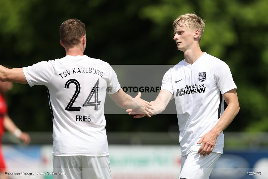 Marco Kunzmann, Sebastian Fries, Sportgelände, Karlburg, 27.06.2021, Freundschaftsspiele, sport, action, Fussball, Deutschland, Juni 2021, Saison 2021/2022, TUS, TSV, TuS Frammersbach, TSV Karlburg - Bild-ID: 2296751