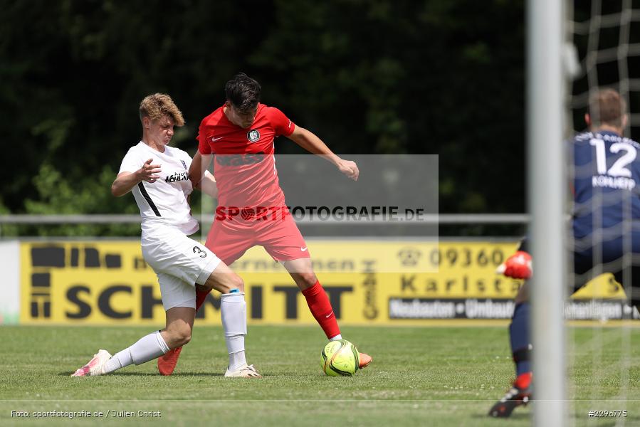 Maurice Matreux, Adrian Winter, Sportgelände, Karlburg, 27.06.2021, Freundschaftsspiele, sport, action, Fussball, Deutschland, Juni 2021, Saison 2021/2022, TUS, TSV, TuS Frammersbach, TSV Karlburg - Bild-ID: 2296775 Maurice Matreux, Adrian Winter, Sportgelände, Karlburg, 27.06.2021, Freundschaftsspiele, sport, action, Fussball, Deutschland, Juni 2021, Saison 2021/2022, TUS, TSV, TuS Frammersbach, TSV Karlburg - Bild-ID: 2296775