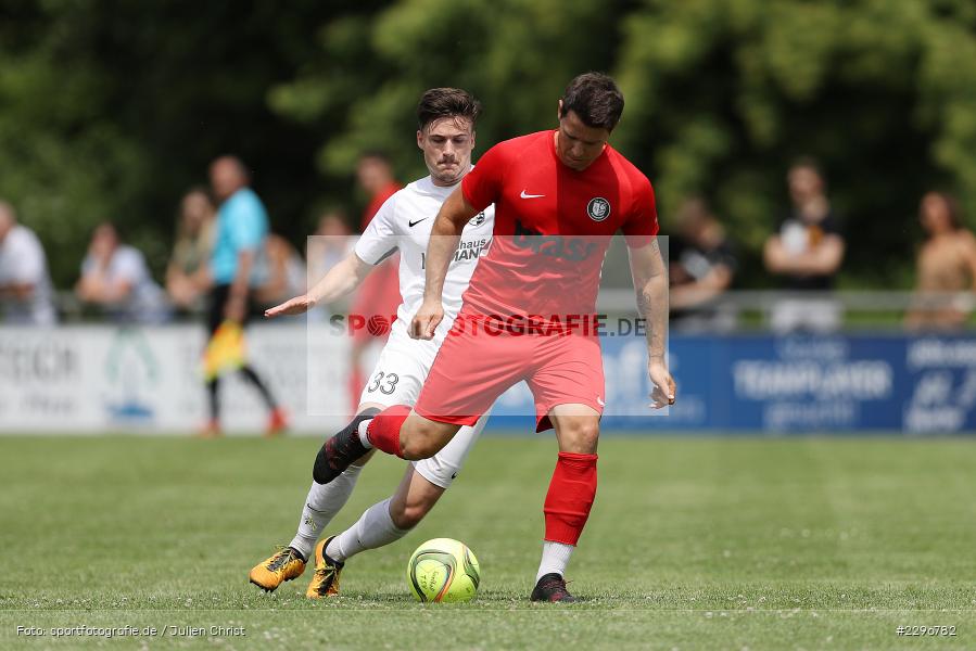 Patrick Amrhein, Sportgelände, Karlburg, 27.06.2021, Freundschaftsspiele, sport, action, Fussball, Deutschland, Juni 2021, Saison 2021/2022, TUS, TSV, TuS Frammersbach, TSV Karlburg - Bild-ID: 2296782
