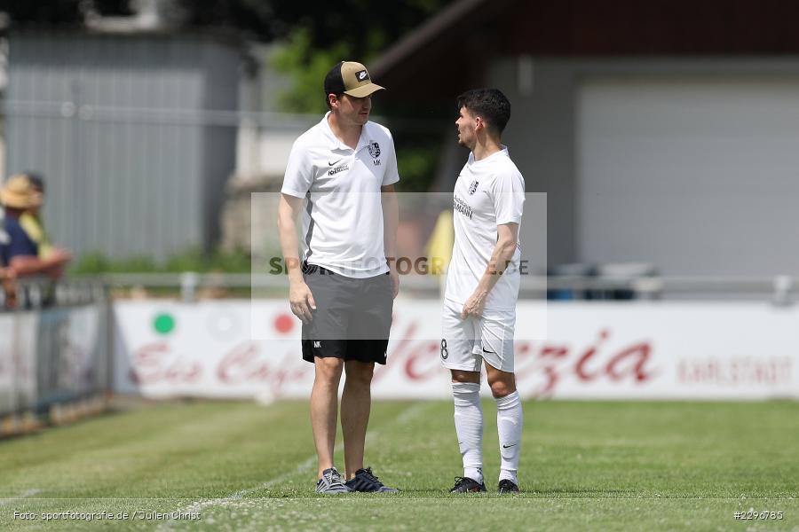 Dialog, Markus Köhler, Jan Wabnitz, Sportgelände, Karlburg, 27.06.2021, Freundschaftsspiele, sport, action, Fussball, Deutschland, Juni 2021, Saison 2021/2022, TUS, TSV, TuS Frammersbach, TSV Karlburg - Bild-ID: 2296785