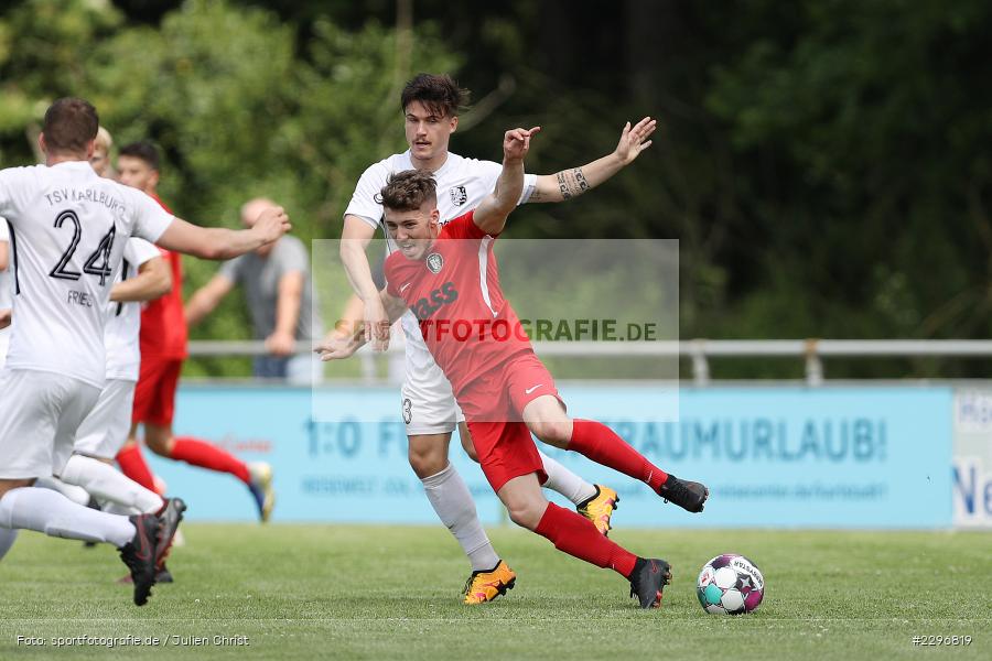 Maximilian Baur, Sportgelände, Karlburg, 27.06.2021, Freundschaftsspiele, sport, action, Fussball, Deutschland, Juni 2021, Saison 2021/2022, TUS, TSV, TuS Frammersbach, TSV Karlburg - Bild-ID: 2296819