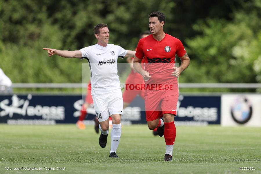 Sebastian Fries, Sportgelände, Karlburg, 27.06.2021, Freundschaftsspiele, sport, action, Fussball, Deutschland, Juni 2021, Saison 2021/2022, TUS, TSV, TuS Frammersbach, TSV Karlburg - Bild-ID: 2296826