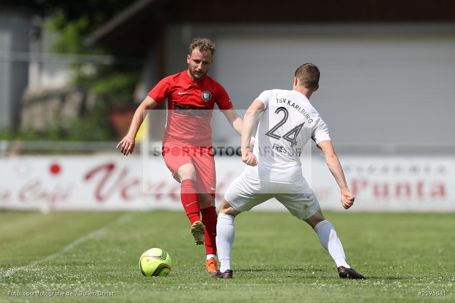 Sebastian Fries, Nico Franz, Sportgelände, Karlburg, 27.06.2021, Freundschaftsspiele, sport, action, Fussball, Deutschland, Juni 2021, Saison 2021/2022, TUS, TSV, TuS Frammersbach, TSV Karlburg - Bild-ID: 2296841