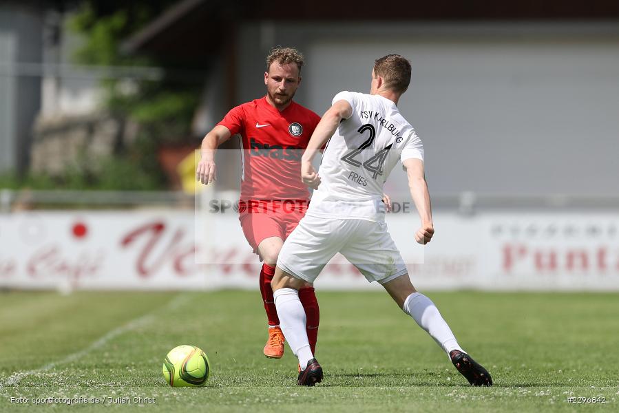Sebastian Fries, Nico Franz, Sportgelände, Karlburg, 27.06.2021, Freundschaftsspiele, sport, action, Fussball, Deutschland, Juni 2021, Saison 2021/2022, TUS, TSV, TuS Frammersbach, TSV Karlburg - Bild-ID: 2296842
