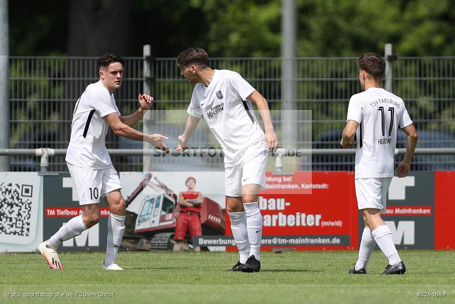 Torjubel, Jan Martin, Sportgelände, Karlburg, 27.06.2021, Freundschaftsspiele, sport, action, Fussball, Deutschland, Juni 2021, Saison 2021/2022, TUS, TSV, TuS Frammersbach, TSV Karlburg - Bild-ID: 2296844