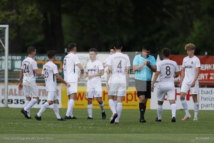 Torjubel, Jari Heuchert, Sportgelände, Karlburg, 27.06.2021, Freundschaftsspiele, sport, action, Fussball, Deutschland, Juni 2021, Saison 2021/2022, TUS, TSV, TuS Frammersbach, TSV Karlburg - Bild-ID: 2296849