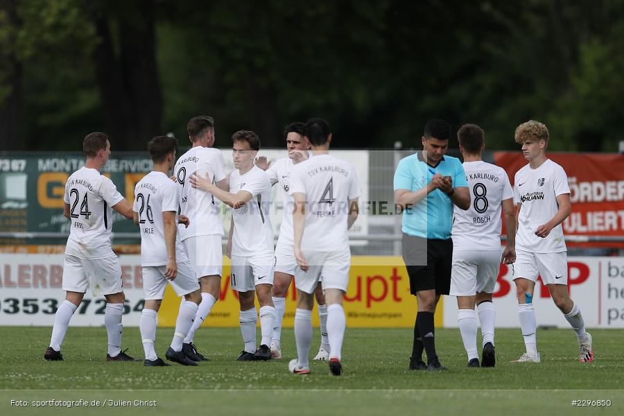 Torjubel, Jari Heuchert, Sportgelände, Karlburg, 27.06.2021, Freundschaftsspiele, sport, action, Fussball, Deutschland, Juni 2021, Saison 2021/2022, TUS, TSV, TuS Frammersbach, TSV Karlburg - Bild-ID: 2296850
