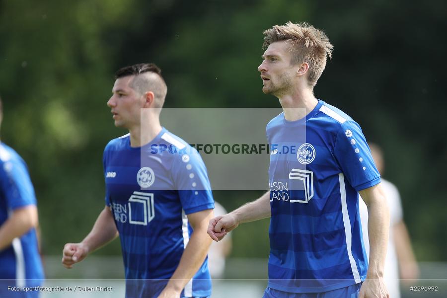 Hendrik Fragmeier, Sportgelaende in der Au, Karlstadt, 04.07.2021, Freundschaftsspiele, sport, action, Fussball, Deutschland, Juli 2021, Saison 2021/2022, Bezirksliga Unterfranken West, Bayernliga Nord, ASV Rimpar, TSV Karlburg - Bild-ID: 2296992