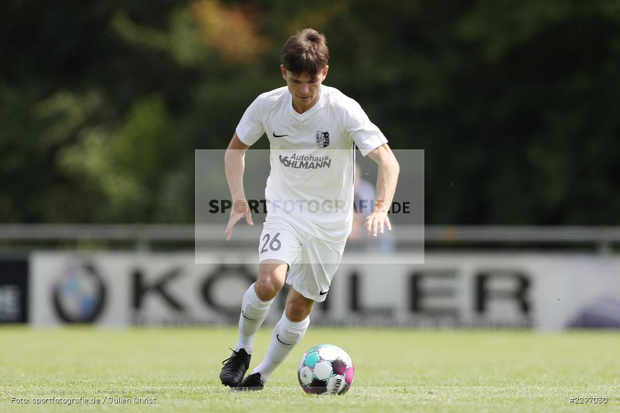 Paul Karle, Sportgelaende in der Au, Karlstadt, 04.07.2021, Freundschaftsspiele, sport, action, Fussball, Deutschland, Juli 2021, Saison 2021/2022, Bezirksliga Unterfranken West, Bayernliga Nord, ASV Rimpar, TSV Karlburg - Bild-ID: 2297030