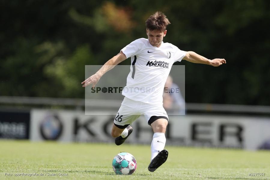 Paul Karle, Sportgelaende in der Au, Karlstadt, 04.07.2021, Freundschaftsspiele, sport, action, Fussball, Deutschland, Juli 2021, Saison 2021/2022, Bezirksliga Unterfranken West, Bayernliga Nord, ASV Rimpar, TSV Karlburg - Bild-ID: 2297031
