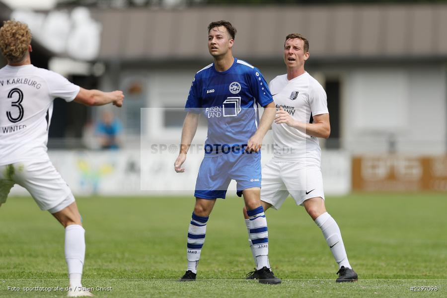 Michael Winkler, Sportgelaende in der Au, Karlstadt, 04.07.2021, Freundschaftsspiele, sport, action, Fussball, Deutschland, Juli 2021, Saison 2021/2022, Bezirksliga Unterfranken West, Bayernliga Nord, ASV Rimpar, TSV Karlburg - Bild-ID: 2297098