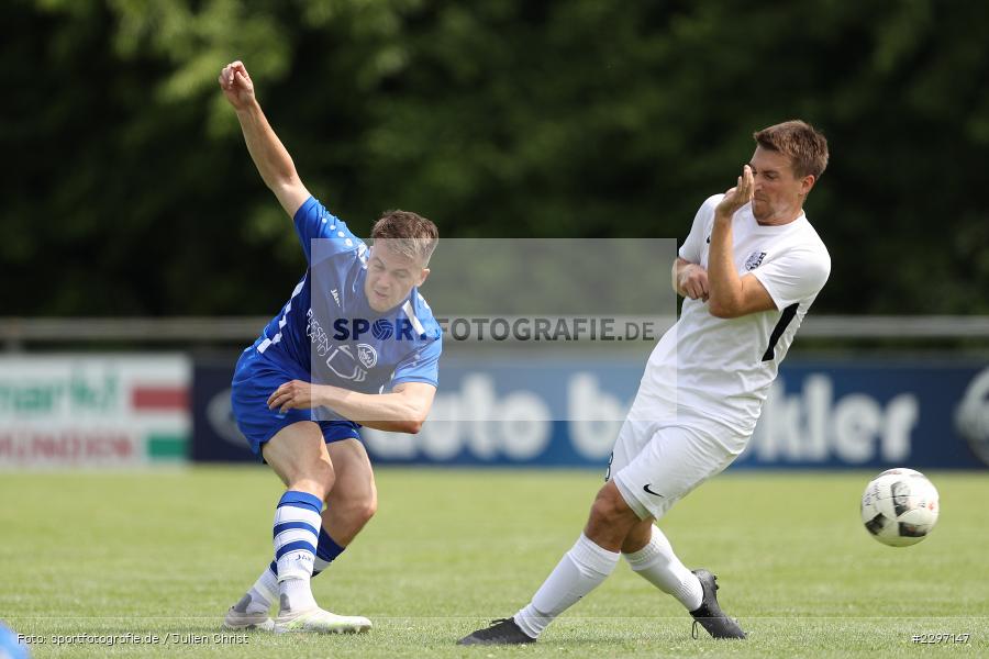 Lukas Behringer, Sportgelaende in der Au, Karlstadt, 04.07.2021, Freundschaftsspiele, sport, action, Fussball, Deutschland, Juli 2021, Saison 2021/2022, Bezirksliga Unterfranken West, Bayernliga Nord, ASV Rimpar, TSV Karlburg - Bild-ID: 2297147