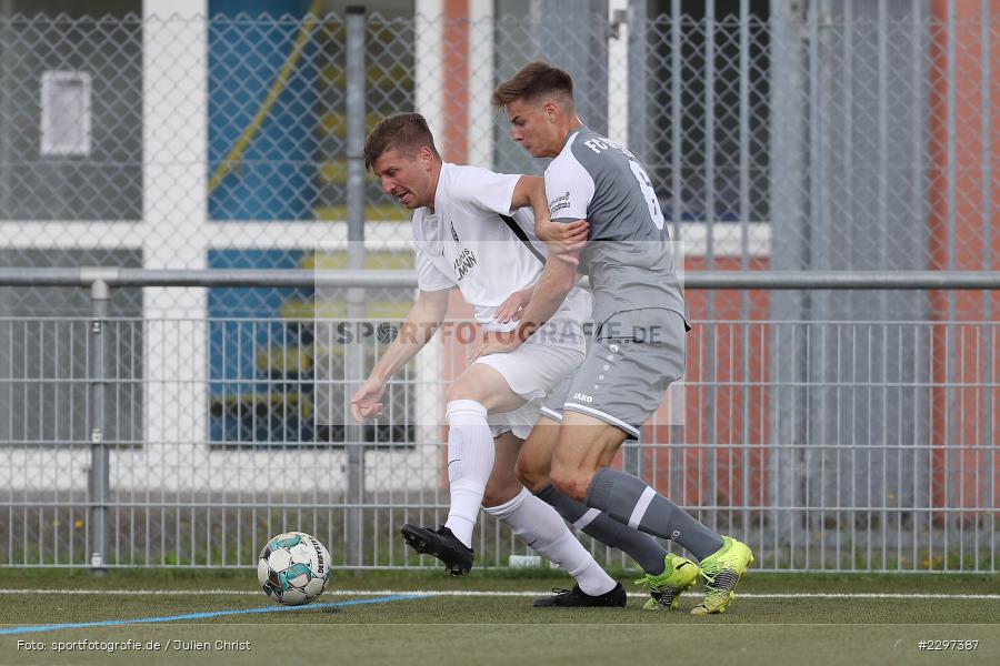 Luca Bergmann, Julian Meyer, Städtisches Sportzentrum, Alzenau in Unterfranken, 11.07.2021, sport, action, Fussball, Deutschland, Testspiel, Freundschaftsspiele, Juli 2021, Saison 2021/2022, Bayernliga, Hessenliga, TSV Karlburg, FC Bayern Alzenau - Bild-ID: 2297387