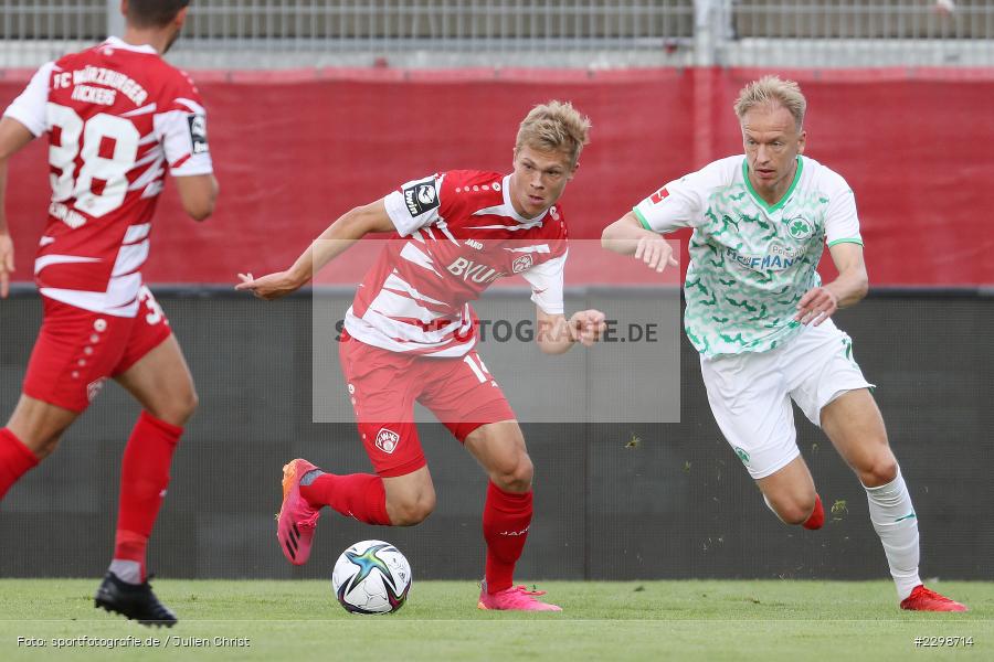 Havard Nielsen, Louis Breunig, FLYERALARM Arena, Würzburg, 14.07.2021, DFL, Freundschaftsspiele, sport, action, Fussball, Deutschland, Juli 2021, Saison 2021/2022, SGF, FWK, Bundesliga, 3. Liga, SpVgg Greuther Fürth, FC Würzburger Kickers - Bild-ID: 2298714 Havard Nielsen, Louis Breunig, FLYERALARM Arena, Würzburg, 14.07.2021, DFL, Freundschaftsspiele, sport, action, Fussball, Deutschland, Juli 2021, Saison 2021/2022, SGF, FWK, Bundesliga, 3. Liga, SpVgg Greuther Fürth, FC Würzburger Kickers - Bild-ID: 2298714