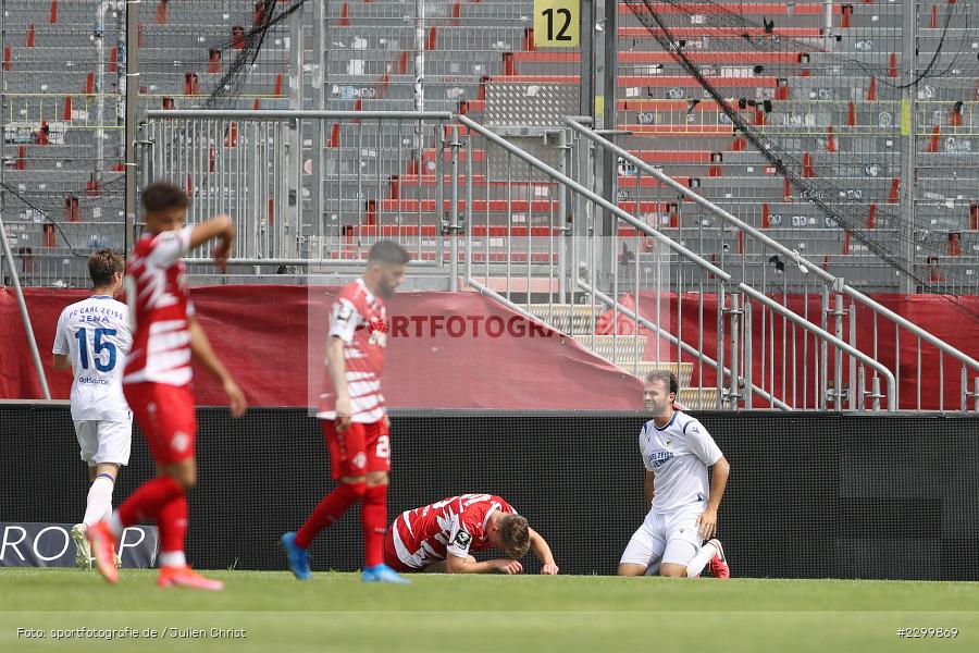 Freude, Torjubel, Fabian Eisele, FLYERALARM Arena, Würzburg, 17.07.2021, DFL, Freundschaftsspiele, sport, action, Fussball, Deutschland, Juli 2021, Saison 2021/2022, FCC, FWK, Regionalliga Nordost, 3. Liga, FC Carl Zeiss Jena, FC Würzburger Kickers - Bild-ID: 2299869