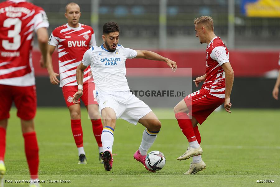 Vasileios Dedidis, FLYERALARM Arena, Würzburg, 17.07.2021, DFL, Freundschaftsspiele, sport, action, Fussball, Deutschland, Juli 2021, Saison 2021/2022, FCC, FWK, Regionalliga Nordost, 3. Liga, FC Carl Zeiss Jena, FC Würzburger Kickers - Bild-ID: 2299884 Vasileios Dedidis, FLYERALARM Arena, Würzburg, 17.07.2021, DFL, Freundschaftsspiele, sport, action, Fussball, Deutschland, Juli 2021, Saison 2021/2022, FCC, FWK, Regionalliga Nordost, 3. Liga, FC Carl Zeiss Jena, FC Würzburger Kickers - Bild-ID: 2299884