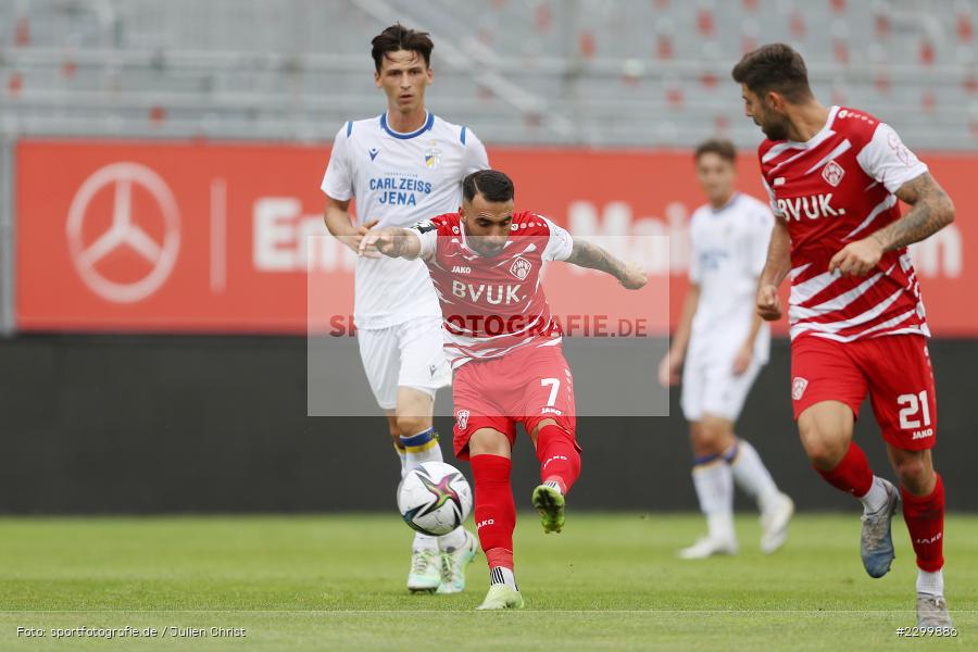 Mitja Lotric, FLYERALARM Arena, Würzburg, 17.07.2021, DFL, Freundschaftsspiele, sport, action, Fussball, Deutschland, Juli 2021, Saison 2021/2022, FCC, FWK, Regionalliga Nordost, 3. Liga, FC Carl Zeiss Jena, FC Würzburger Kickers - Bild-ID: 2299886 Mitja Lotric, FLYERALARM Arena, Würzburg, 17.07.2021, DFL, Freundschaftsspiele, sport, action, Fussball, Deutschland, Juli 2021, Saison 2021/2022, FCC, FWK, Regionalliga Nordost, 3. Liga, FC Carl Zeiss Jena, FC Würzburger Kickers - Bild-ID: 2299886