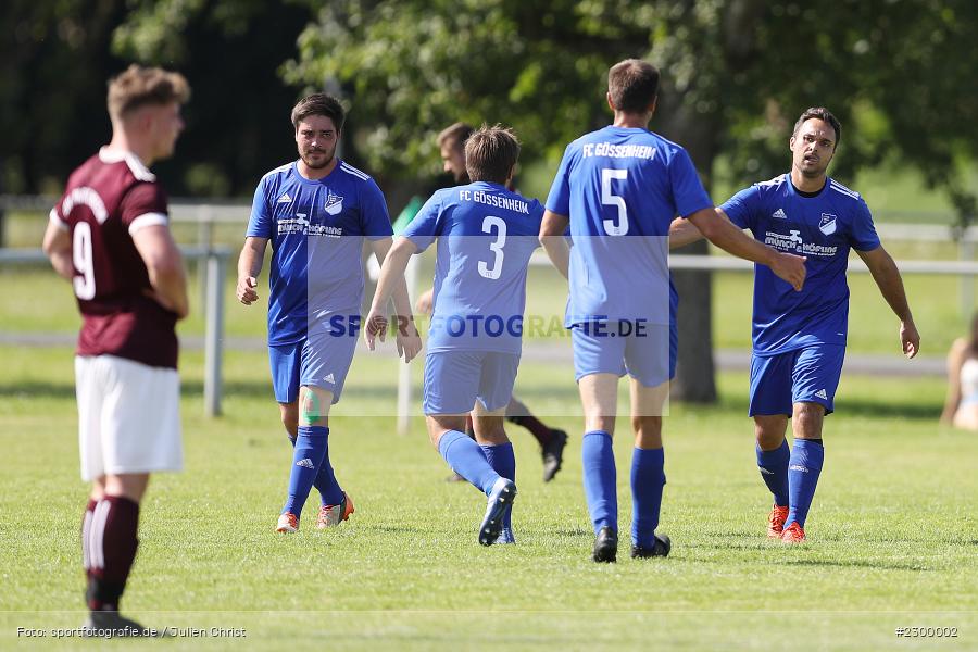 Julian Försch, Torjubel, Steffen Klodewig, Sportplatz, Gössenheim, 18.07.2021, Freundschaftsspiele, sport, action, Fussball, Deutschland, Juli 2021, Saison 2021/2022, TSV Partenstein, FC Gössenheim - Bild-ID: 2300002