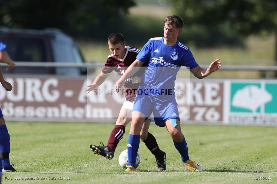 Pascal Henning, Sami Touati, Sportplatz, Gössenheim, 18.07.2021, Freundschaftsspiele, sport, action, Fussball, Deutschland, Juli 2021, Saison 2021/2022, TSV Partenstein, FC Gössenheim - Bild-ID: 2300004