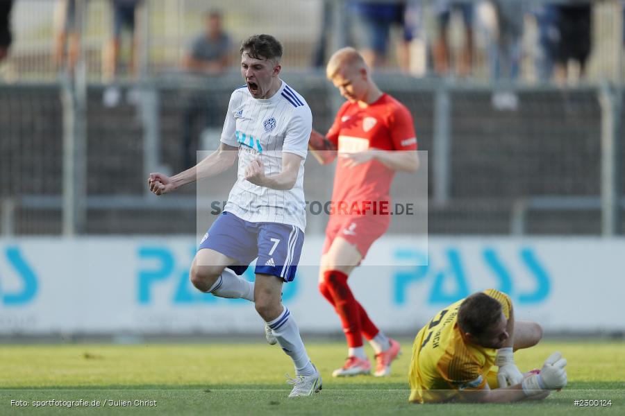 Freude, Torjubel, Benedict Laverty, Stadion am Schoenbusch, Aschaffenburg, 23.07.2021, BFV, sport, action, Fussball, Deutschland, Juli 2021, Saison 2021/2022, TSV, SVA, Regionalliga Bayern, TSV Buchbach, SV Viktoria Aschaffenburg - Bild-ID: 2300124 Freude, Torjubel, Benedict Laverty, Stadion am Schoenbusch, Aschaffenburg, 23.07.2021, BFV, sport, action, Fussball, Deutschland, Juli 2021, Saison 2021/2022, TSV, SVA, Regionalliga Bayern, TSV Buchbach, SV Viktoria Aschaffenburg - Bild-ID: 2300124