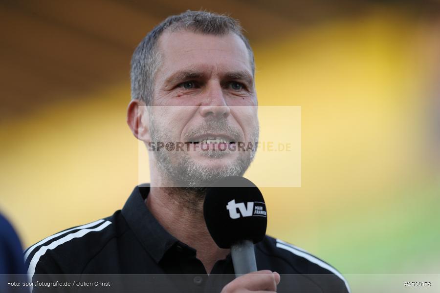 tv mainfranken, Interview, Jochen Seitz, Stadion am Schoenbusch, Aschaffenburg, 23.07.2021, BFV, sport, action, Fussball, Deutschland, Juli 2021, Saison 2021/2022, TSV, SVA, Regionalliga Bayern, TSV Buchbach, SV Viktoria Aschaffenburg - Bild-ID: 2300138