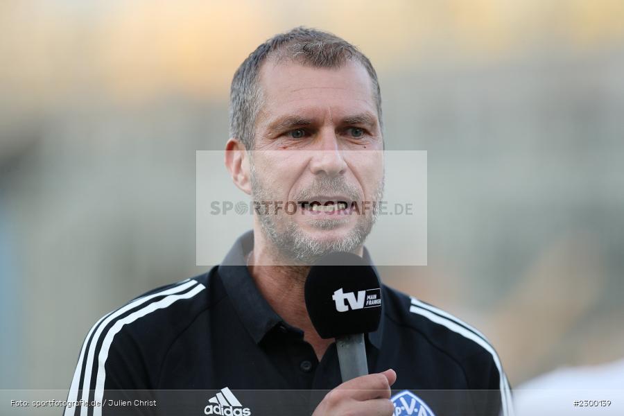 tv mainfranken, Interview, Jochen Seitz, Stadion am Schoenbusch, Aschaffenburg, 23.07.2021, BFV, sport, action, Fussball, Deutschland, Juli 2021, Saison 2021/2022, TSV, SVA, Regionalliga Bayern, TSV Buchbach, SV Viktoria Aschaffenburg - Bild-ID: 2300139