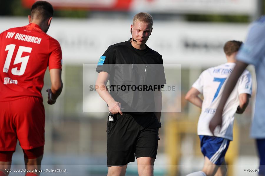 André Denzlein, Stadion am Schoenbusch, Aschaffenburg, 23.07.2021, BFV, sport, action, Fussball, Deutschland, Juli 2021, Saison 2021/2022, TSV, SVA, Regionalliga Bayern, TSV Buchbach, SV Viktoria Aschaffenburg - Bild-ID: 2300189