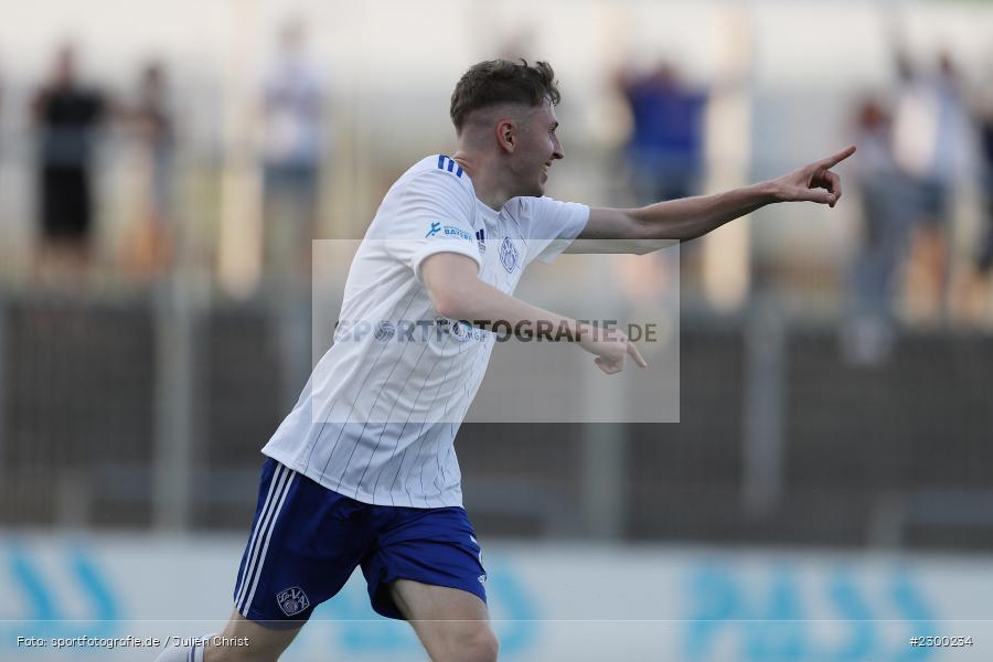 Freude, Torjubel, Benedict Laverty, Stadion am Schoenbusch, Aschaffenburg, 23.07.2021, BFV, sport, action, Fussball, Deutschland, Juli 2021, Saison 2021/2022, TSV, SVA, Regionalliga Bayern, TSV Buchbach, SV Viktoria Aschaffenburg - Bild-ID: 2300234