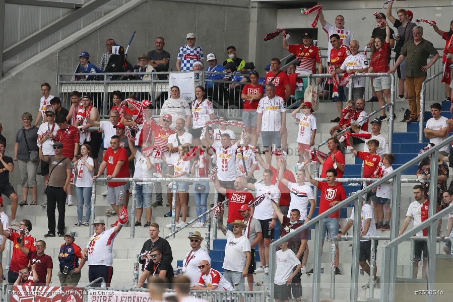 Gästeblock, Fans, Merck-Stadion, Darmstadt, 24.07.2021, DFL, sport, action, Fussball, Deutschland, Juli 2021, Saison 2021/2022, SSV, SVD, Bundesliga, 2. Bundesliga, SSV Jahn Regensburg, SV Darmstadt 98 - Bild-ID: 2300346