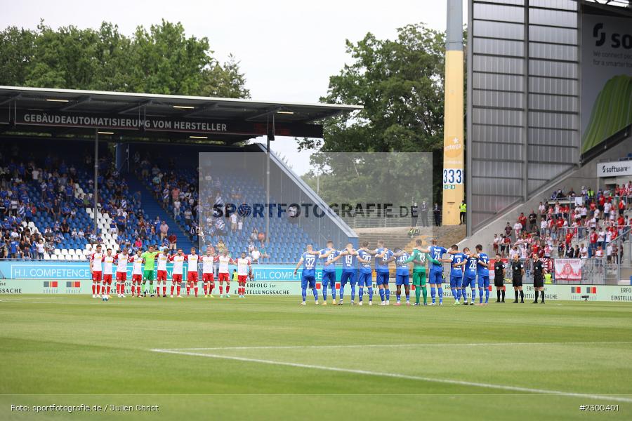 Flutopfer, Schweigeminute, Merck-Stadion, Darmstadt, 24.07.2021, DFL, sport, action, Fussball, Deutschland, Juli 2021, Saison 2021/2022, SSV, SVD, Bundesliga, 2. Bundesliga, SSV Jahn Regensburg, SV Darmstadt 98 - Bild-ID: 2300401