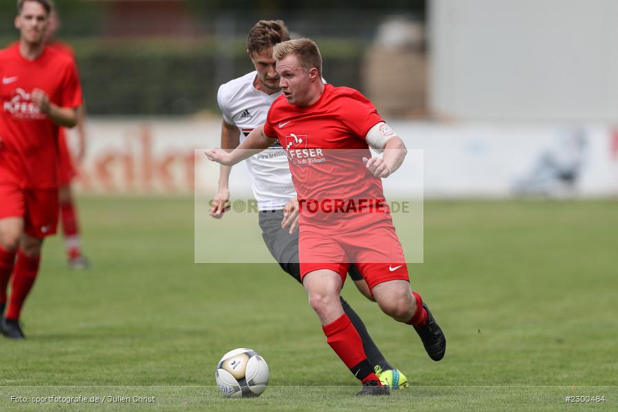 Jan Vogt, sport, action, Sportplatz Duivenallee, Saison 2021/2022, Juli 2021, Gemünden, Fussball, FVGS, FV Gemünden/Seifriedsburg, FCM, FC Mömlingen, Deutschland, Bezirksliga Unterfranken West, BFV, 25.07.2021 - Bild-ID: 2300484