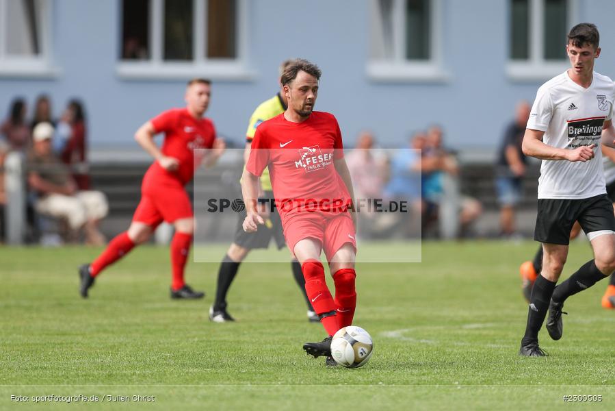 Jens Fromm, sport, action, Sportplatz Duivenallee, Saison 2021/2022, Juli 2021, Gemünden, Fussball, FVGS, FV Gemünden/Seifriedsburg, FCM, FC Mömlingen, Deutschland, Bezirksliga Unterfranken West, BFV, 25.07.2021 - Bild-ID: 2300503