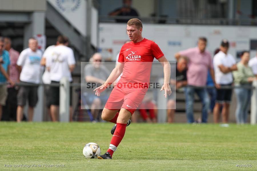Julian Ködel, sport, action, Sportplatz Duivenallee, Saison 2021/2022, Juli 2021, Gemünden, Fussball, FVGS, FV Gemünden/Seifriedsburg, FCM, FC Mömlingen, Deutschland, Bezirksliga Unterfranken West, BFV, 25.07.2021 - Bild-ID: 2300510