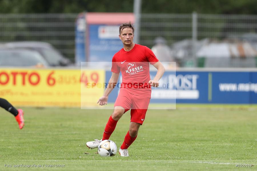 Edgard Sack, sport, action, Sportplatz Duivenallee, Saison 2021/2022, Juli 2021, Gemünden, Fussball, FVGS, FV Gemünden/Seifriedsburg, FCM, FC Mömlingen, Deutschland, Bezirksliga Unterfranken West, BFV, 25.07.2021 - Bild-ID: 2300539
