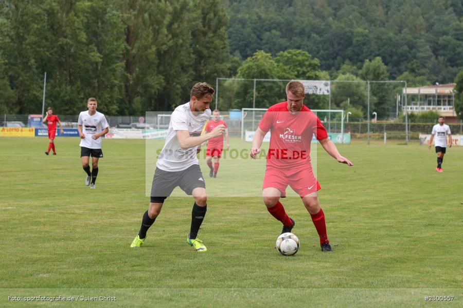 Niklas Rollmann, David Vogt, sport, action, Sportplatz Duivenallee, Saison 2021/2022, Juli 2021, Gemünden, Fussball, FVGS, FV Gemünden/Seifriedsburg, FCM, FC Mömlingen, Deutschland, Bezirksliga Unterfranken West, BFV, 25.07.2021 - Bild-ID: 2300557
